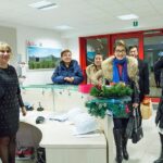 Festa di Natale 2016 Allied International: dipendenti al magazzino. Atmosfera festiva e sorrisi.